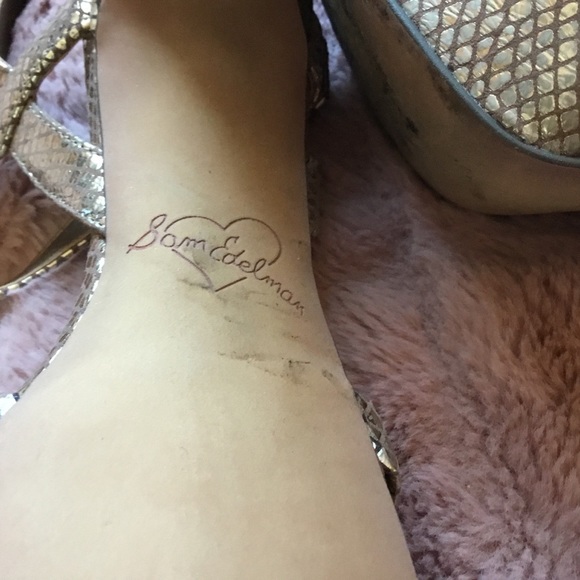 Sam Edelman Gold Platforms Sz 8 - Picture 5 of 6